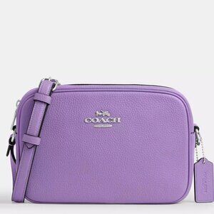 NWT Coach Jamie Refined Pebble Leather Camera Bag CR110 in Silver/Iris